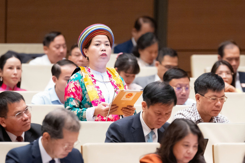 Đại biểu Lý Thị Lan, Đoàn Tuyên Quang đề nghị ưu tiên đầu tư, hoàn thiện hạ tầng số cho khu vực miền núi, vùng đồng bào dân tộc thiểu số.