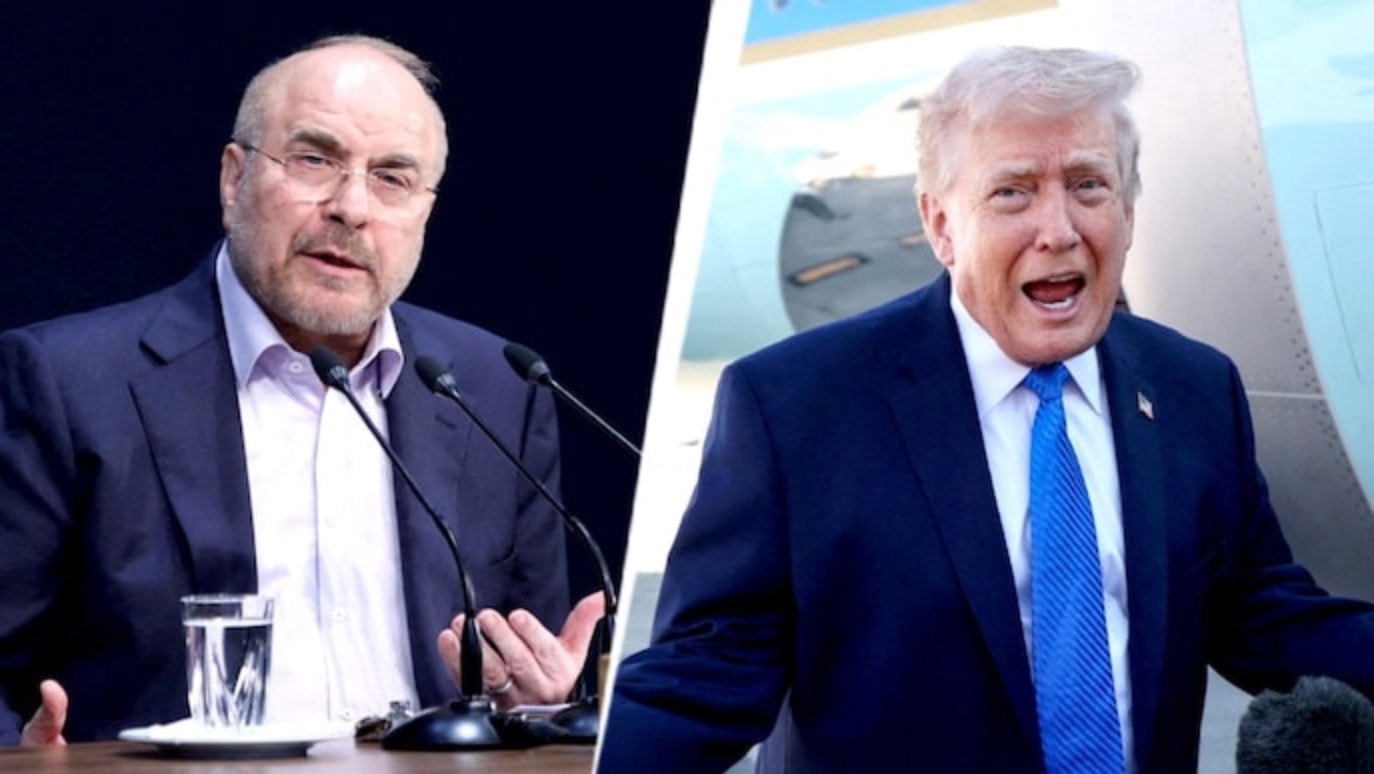 Chủ tịch Quốc hội Iran Mohammad Bagher Ghalibaf và Tổng thống Mỹ Donald Trump.