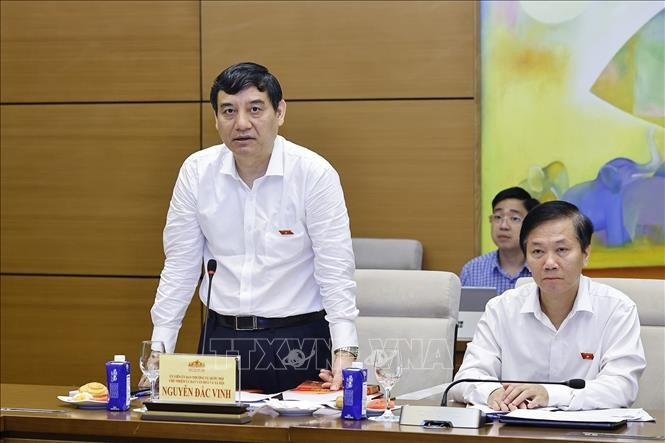 Chủ nhiệm Ủy ban Văn hóa và Xã hội của Quốc hội Nguyễn Đắc Vinh phát biểu. Ảnh: Doãn Tấn/TTXVN