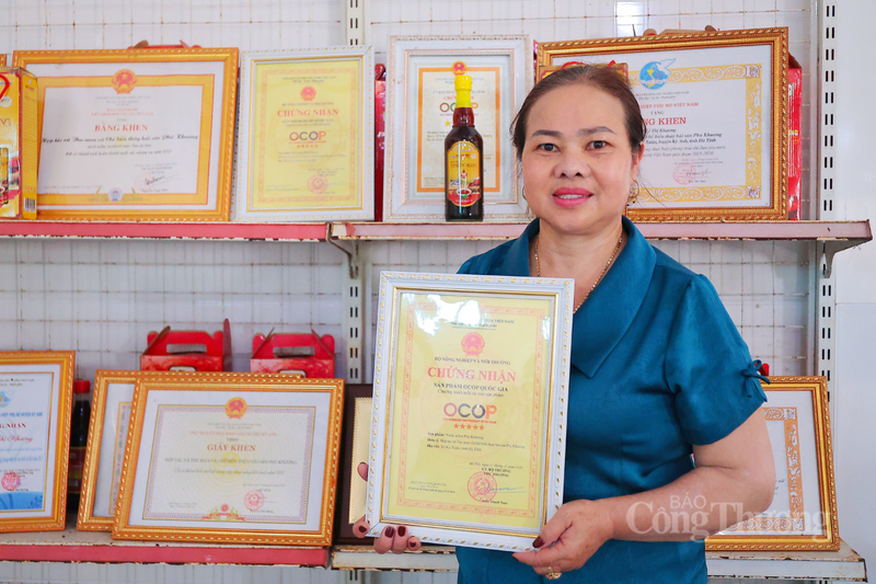 Bà Lê Thị Khương – Giám đốc HTX Phú Khương. Ảnh: Trọng Tùng
