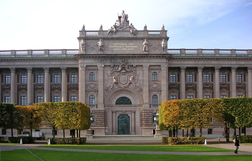 Tòa nhà Quốc hội Thụy Điển. Ảnh: CC/Holger Ellgaard riksdagshus-entre-2007-1.jpg