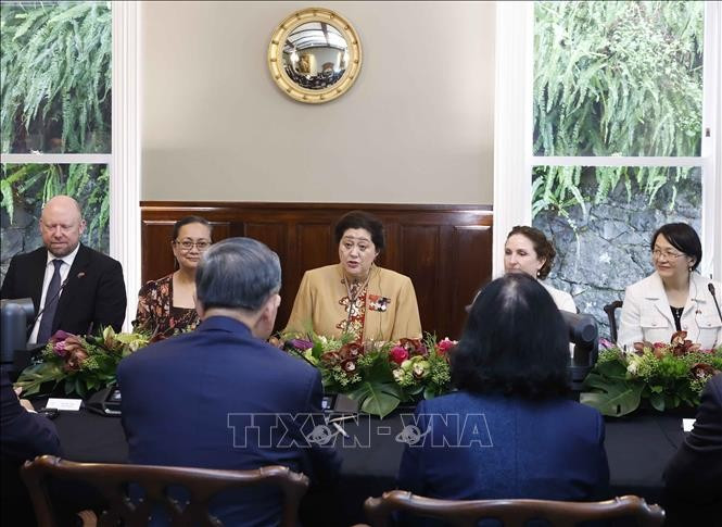Tổng Bí thư, Chủ tịch nước Tô Lâm hội đàm với Toàn quyền New Zealand Cindy Kiro. Ảnh: Thống Nhất/TTXVN 1000056900.jpg