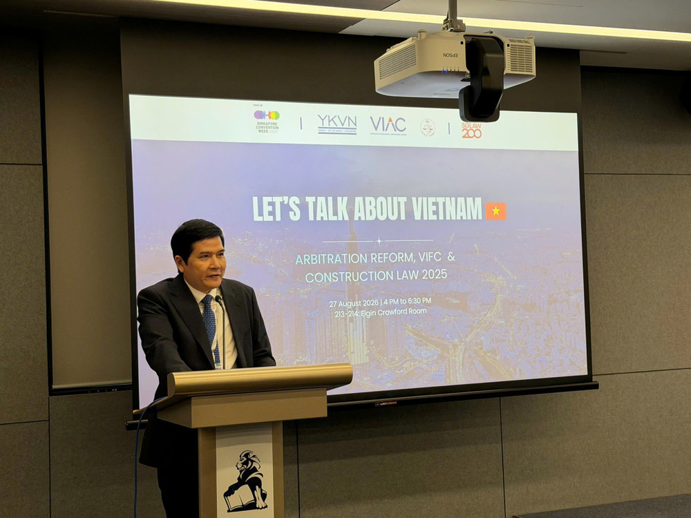 Ông Vũ Ánh Dương, Phó Chủ tịch Thường trực kiêm Tổng Thư ký Trung tâm Trọng tài Quốc tế Việt Nam (VIAC). (Ảnh: Xuân Ngọc) vad2.jpg