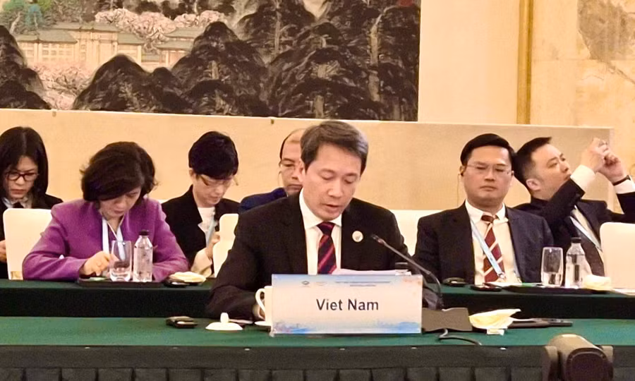 Thứ trưởng Phạm Quang Hưng phát biểu tại hội nghị.