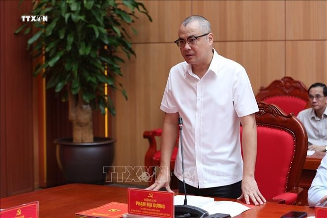 Đồng chí Phạm Đại Dương, Ủy viên Trung ương Đảng, Bí thư Tỉnh ủy Phú Thọ, phát biểu tại Hội nghị (ảnh TTXVN). Đồng chí Phạm Đại Dương, Ủy viên Trung ương Đảng, Bí thư Tỉnh ủy Phú Thọ, phát biểu tại Hội nghị (ảnh TTXVN).
