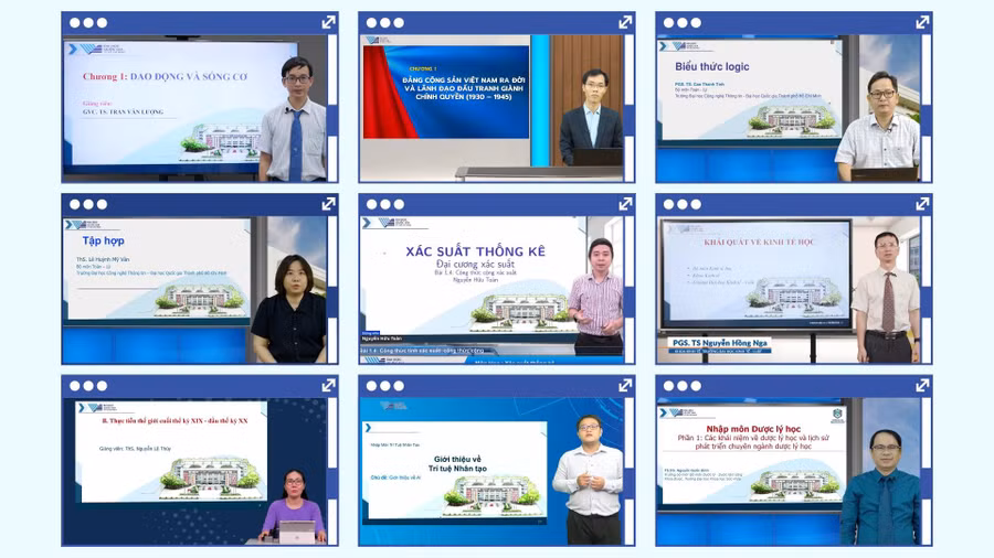 Các bài giảng trên hệ thống đào tạo trực tuyến VNU-MOOC. Ảnh: VNUHCM. mooc.jpg