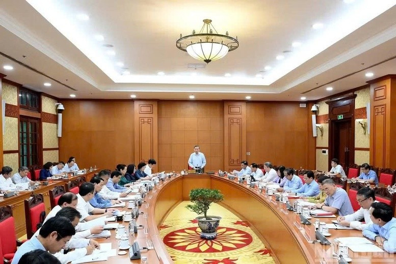 Tổng Bí thư, Chủ tịch nước Tô Lâm làm việc với Đảng ủy Chính phủ, Đảng ủy Bộ Văn hóa, Thể thao và Du lịch về phát triển thể dục, thể thao trong giai đoạn mới. Ảnh: Nhân dân