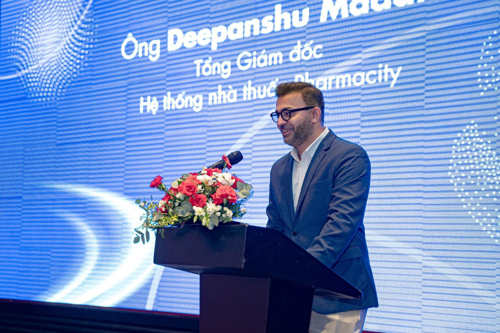 Ông Deepanshu Madan, Tổng Giám đốc Pharmacity, kỳ vọng quan hệ hợp tác chiến lược với Gedeon Richter mang đến những giải pháp tiên tiến cho người dân Việt Nam. Ảnh: Pharmacity